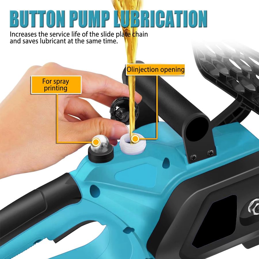 Makita 12-Zoll Akku-Kettensäge 400W Komplettset mit zwei Akkus und Sicherheitszubehör kompatibel mit Makita 18V - Bild 4