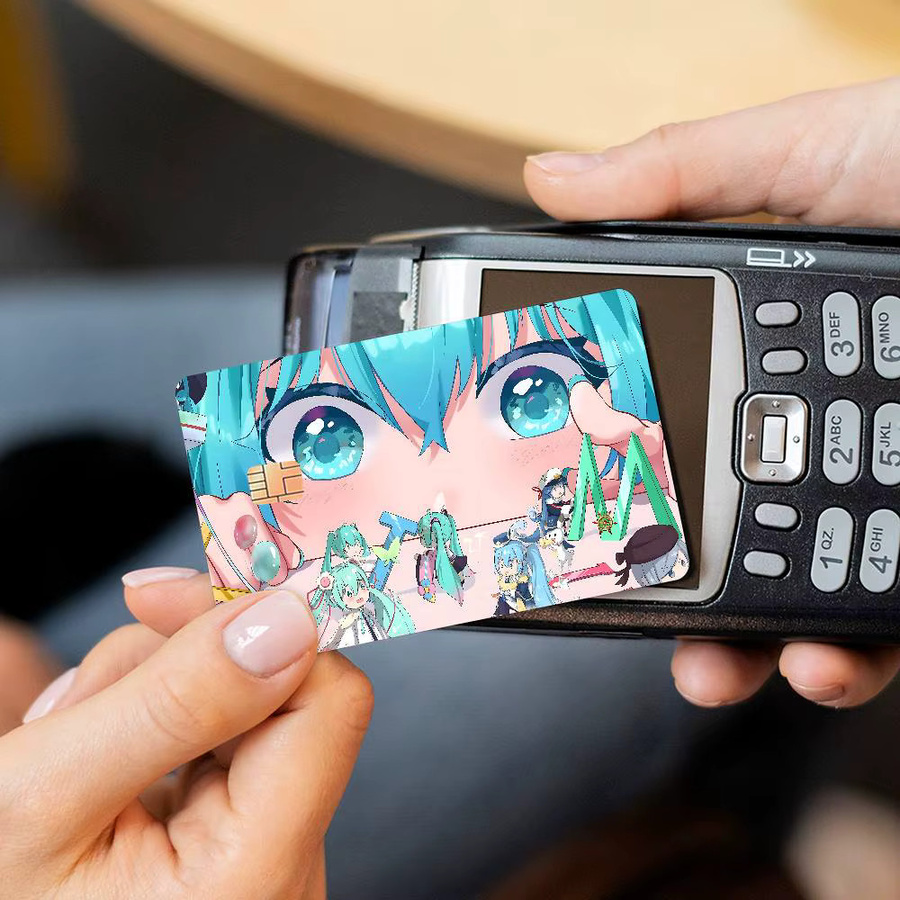 Hatsune Miku Fashion Matte Film Skin Aufkleber für Bank-Kredit-Debit-Karten in Gold, Silber, Schwarz und Multicolour - Bild 4