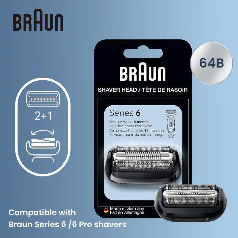 Braun Rasierkopf 64B für Serie 6/6 Pro, empfindlicher Hautschutz - Bild 3