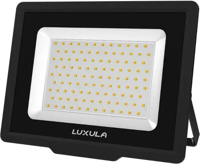 LUXULA LED Außenstrahler 100W Fluter Warmweiß 3000K 10000lm Schwarz IP65 - Bild 1
