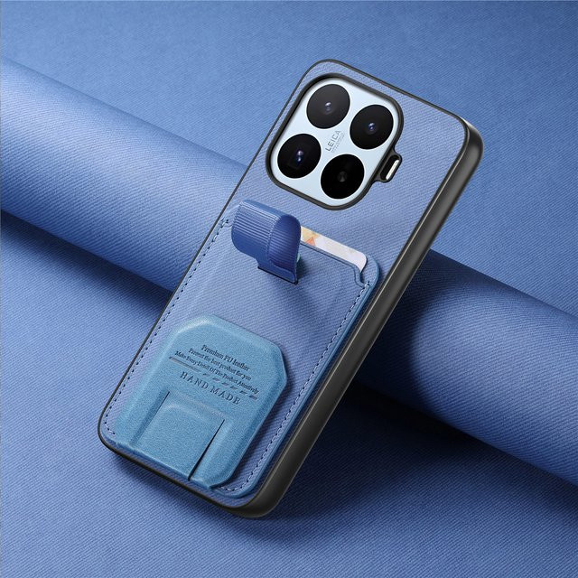 Luxuriöse PU-Leder Handyhülle mit Kartenhalter und Standfunktion für Xiaomi 17T Pro 5G, Xiaomi 17T, Mi 15T und 15T Pro in Schwarz - Bild 1