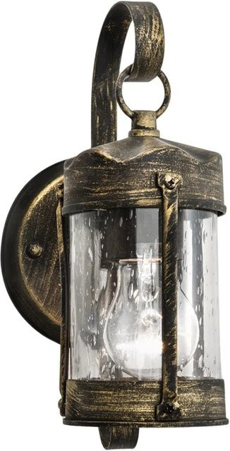 Orion Leuchten Außen Wandleuchte Länglich Schwarzgold E27 60W - Bild 1