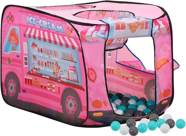 vidaXL Kinder-Spielzelt Rosa inklusive 250 Bällen B/T/H: 112 x 70 x 70 cm - Bild 1
