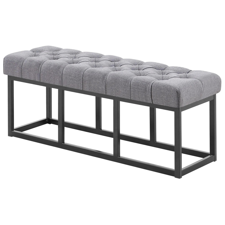 DELUKE Sitzbank MEXICO Polsterbank aus Stoff in Dunkelgrau, B/T/H: 120 x 38 x 46 cm - Bild 2