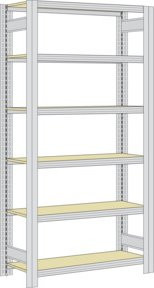 Regalwerk BERT Großfachregal Grundfeld H x B x T: 250,0 x 100,5 x 60,0 cm - Bild 1