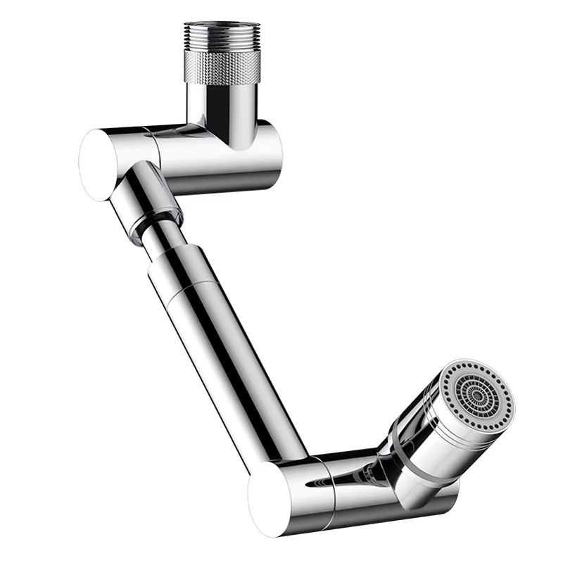 YTYIN Wasserhahn aus Messing mit 1440 Grad Drehbarkeit und ausziehbarem Auslauf, Matt Schwarz, für Küche und Bad, Wassersparend - Bild 4