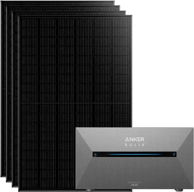 Anker SOLIX Balkonkraftwerk 1.820 W mit Solarbank 2 E1600 Pro in Schwarz - Bild 1