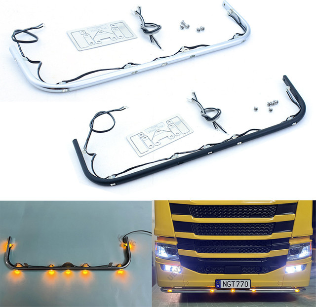 Tamiya Scania 770S 6x4 Upgrade-Zubehör, 1:14, LED 3V Simulation Frontstoßstangenlicht - Bild 1