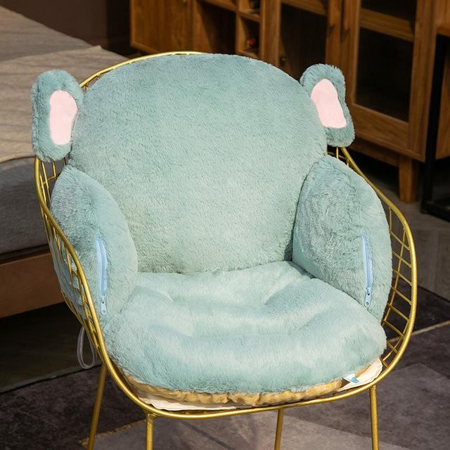 Weiches Tier-Sitzkissen in runder Form aus Polyester und Baumwolle für Heimdekoration und Büro - Bild 1