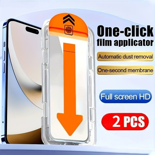 2er-Pack Displayschutzfolie aus gehärtetem Glas für iPhone 11 bis 17 Pro Max, transparent - Bild 1