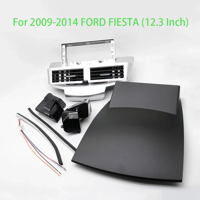 Android Autoradio mit 12,3 Zoll Display und GPS für Ford Fiesta 2009-2014, MP5 Stereo Player inklusive 2 Din Fascia Panel und Dashboard Rahmen Abdeckung - Bild 1