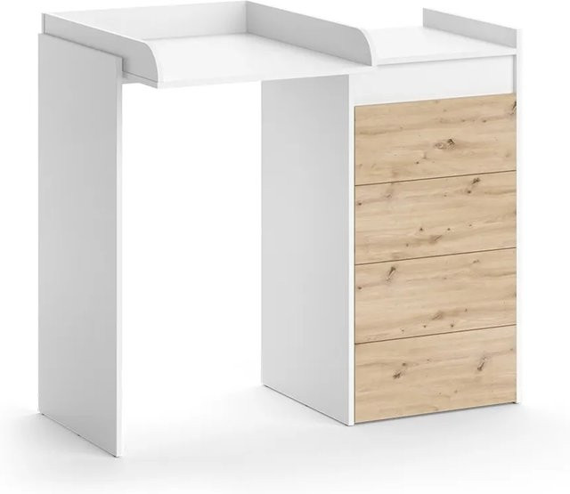Vicco Waschmaschinenschrank Alf für Badezimmer und Waschküche in Weiß und Eiche mit 4 Schubladen, B/H: 116 x 98 cm - Bild 1
