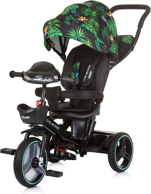 Chipolino Be Active 2 in 1 Dreirad Tricycle mit Schiebestange, Musik und Licht in Grün - Bild 1