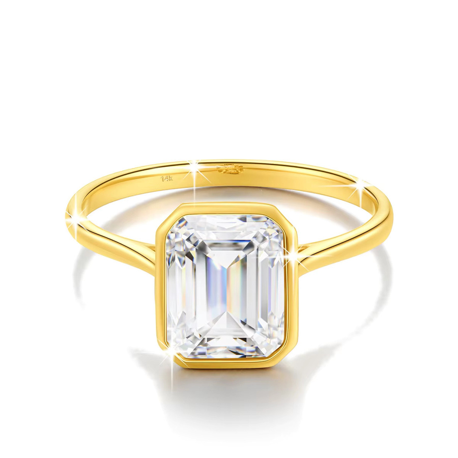 LONGUE VUE Ring 14K Gold, Moissanit, Unisex - Bild 2