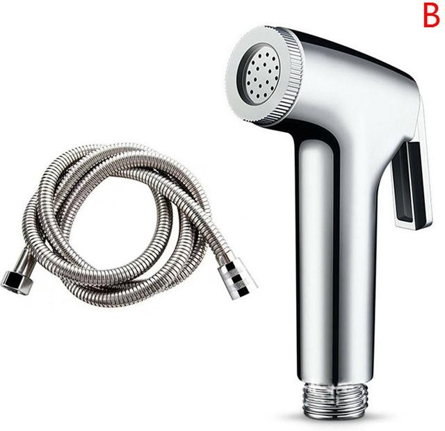 Fat Mango Bidet Spray Wasserhahn aus Edelstahl in Chrom, Hygienische Toilettendusche mit Spritzfunktion und Schlauch in Silber - Bild 1