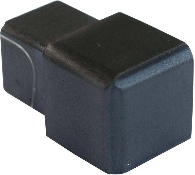 Dalsys Endstück für Quadratprofil 12,5 mm aus Edelstahl in Schwarz Gebürstet - Bild 1