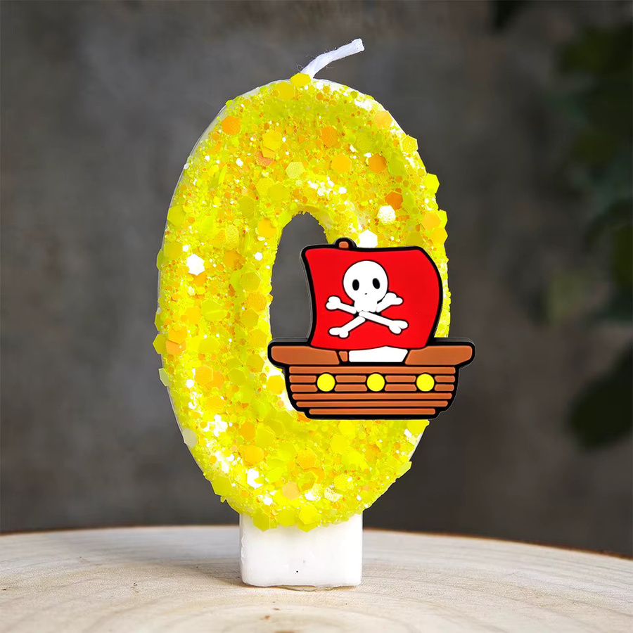 Bandai One Piece Geburtstagskerzen-Set, Piratenschiff Kuchenaufsatz - Bild 2