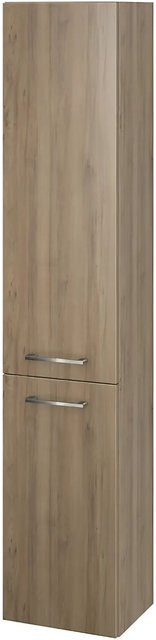 KOLMAN Hochschrank mit 2 Türen und Soft-Close-Funktion, Nussbaum Braun, H x B x T: 150 x 30 x 25 cm - Bild 1