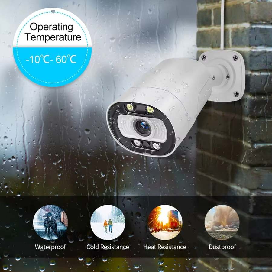Techage 8CH 5MP POE IP Kamera System CCTV Sicherheit mit Smart AI Gesichtserkennung, Zwei-Wege Audio und H.265 Video Überwachungskamera für den Außenbereich in Weiß - Bild 5