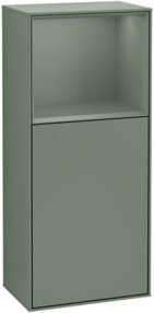 V&B Seitenschrank Finion mit LED-Beleuchtung und Glasfachboden, Wandmontage, B: 41,8 cm, H: 93,6 cm - Bild 1
