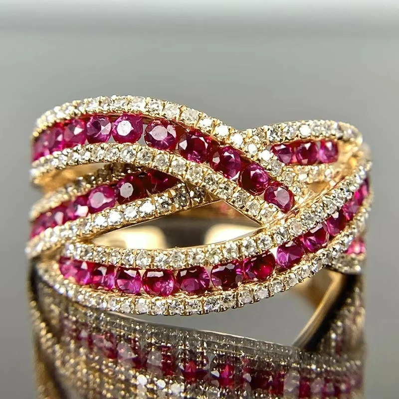 Huitan Bright Ring, Roségold, Zirkonia, Damen - Bild 2