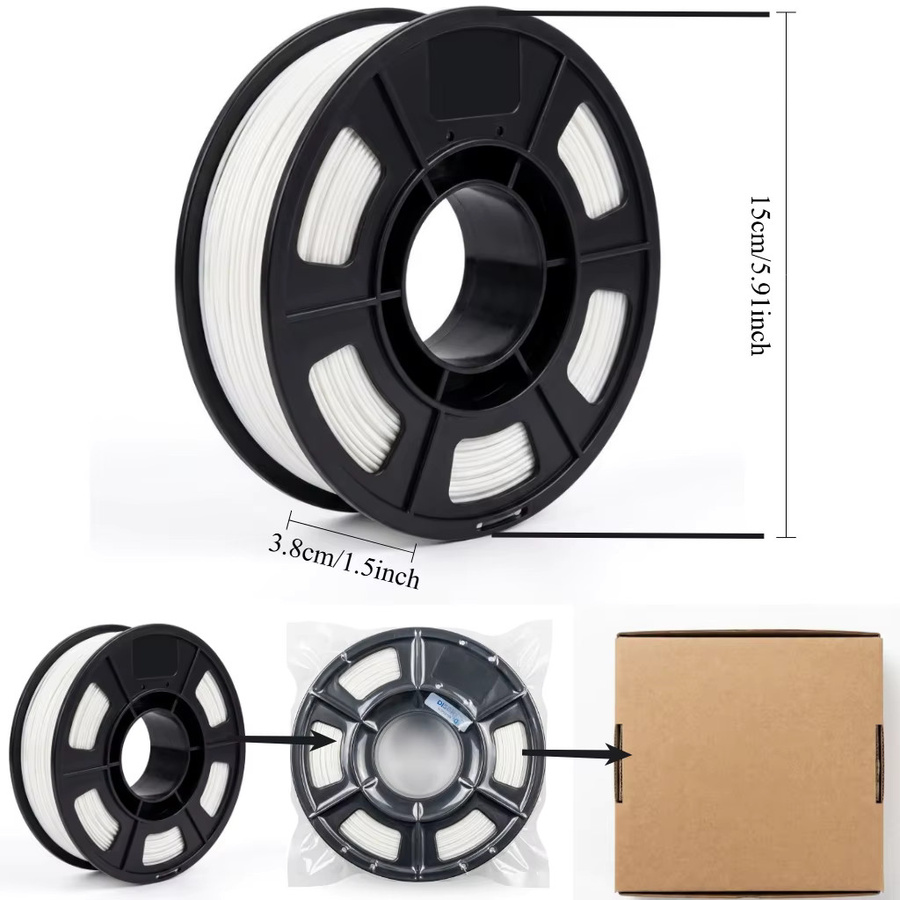 MANLANG PETG Filament 1,75 mm für FDM 3D-Drucker in Schwarz und Weiß, 250 g - Bild 6