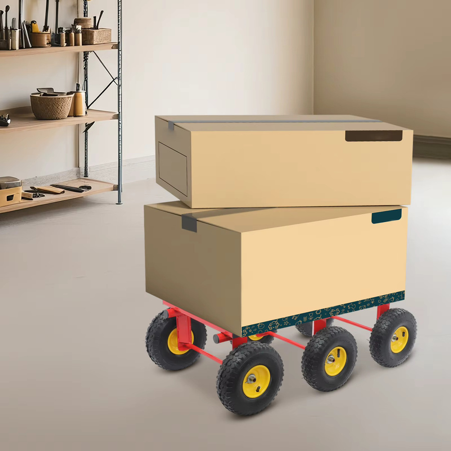 CNCEST Hochleistungs-Dolly Transportwagen mit 1200 Pfund Tragfähigkeit in Rot - Bild 2