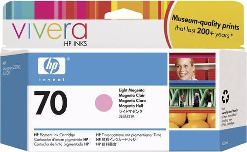 HP Original DesignJet Tintenpatrone 70 in Hellmagenta für DesignJet Z2100, Z3100, Z3100ps, Z3200, Z3200ps, Z5200, 130 ml - Bild 2