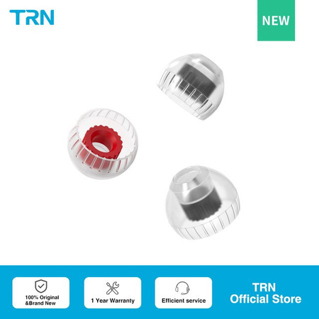 Trn MT3 Kirin Bax In-Ear Kopfhörer mit doppelter Unterstützungsstruktur in Schwarz und Transparent, 3 Paar Silikon-Ohrstöpsel