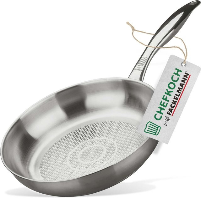 Fackelmann Bratpfanne München aus Edelstahl in Silber, Durchmesser: 24 cm - Bild 1