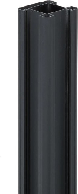 Floraworld Aluminium-Bohlenzaun-Pfosten zum Aufdübeln in Anthrazit, Höhe: 123 cm - Bild 1