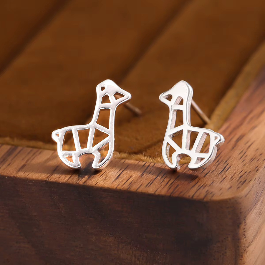 GaGa-Duck Ohrstecker, 925 Silber, Pferde-Design, Damen - Bild 2