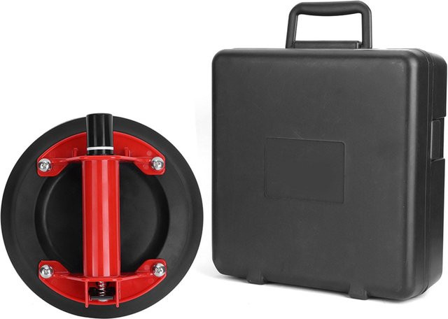 Meterk Vakuumsaugnapf Handpumpe mit Einzelgriff zum Heben von Glas, 8 Zoll, Schwarz - Bild 1