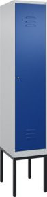 C+P Spind Classic PLUS Spind mit 1 Abteil und mittiger Trennwand, Gestell mit Zylinderschloss, 4 Garderobenhaken und Soft-Close-Türen, H x B x T: 212 x 40 x 50 cm - Bild 1