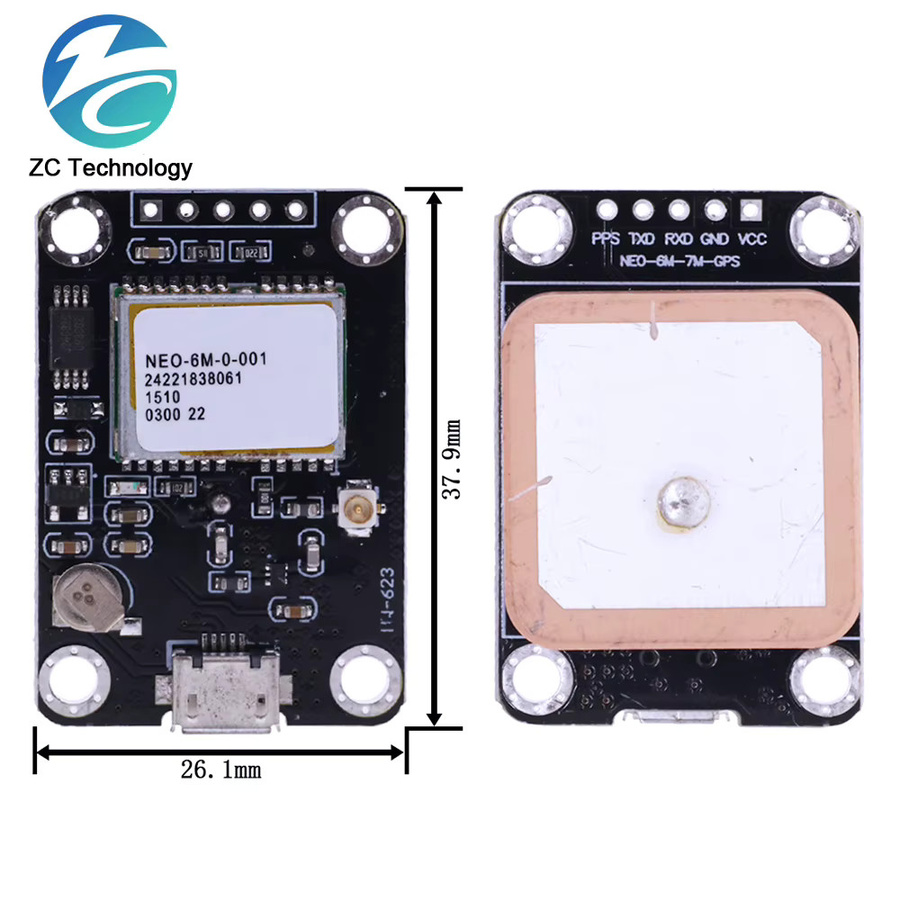 NEO-6M GPS Positioning Modul mit Micro USB Anschluss für Arduino und STM32 Mikrocontroller - Bild 3