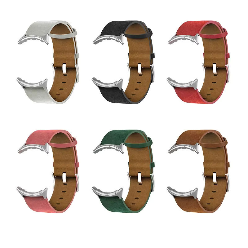 jansin Uhrenarmband Leder, Weiß, Unisex - Bild 2