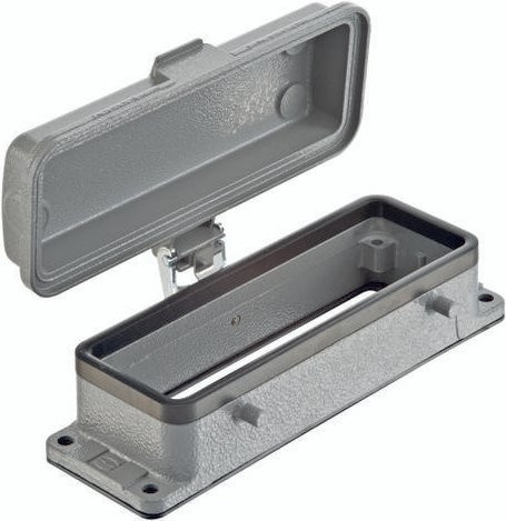 HARTING Anbaugehäuse 09 30 024 0317 in Grau aus Aluminium - Bild 1