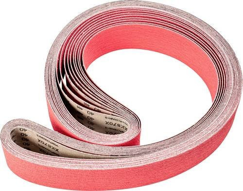 PFERD Keramikkorn Schleifband CO-COOL 40 für Edelstahl-Schliff, 10 Stück, B: 7,5 cm, L: 250 cm - Bild 1