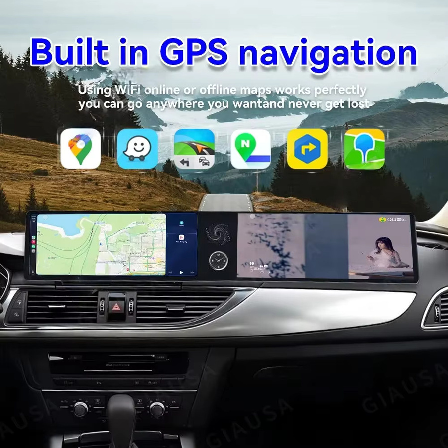 YANFU Android Auto Dual Screen Multimedia Radio für Audi A6L 2013-2018 mit GPS und Band Recorder in Schwarz - Bild 4