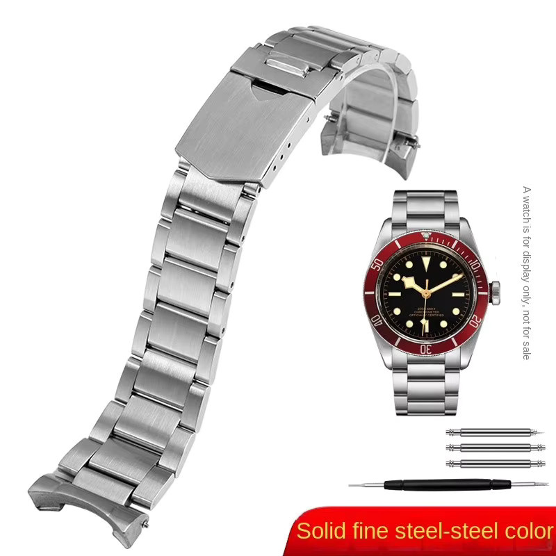 zhuolei Uhrenarmband Edelstahl, Silber, 22 mm, Unisex - Bild 5