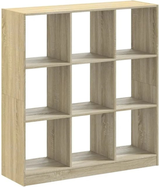 vidaXL Bücherregal in Eiche, modern und wandmontiert, Farbe Beige/Braun, B/T/H: 102 x 32 x 108 cm - Bild 1