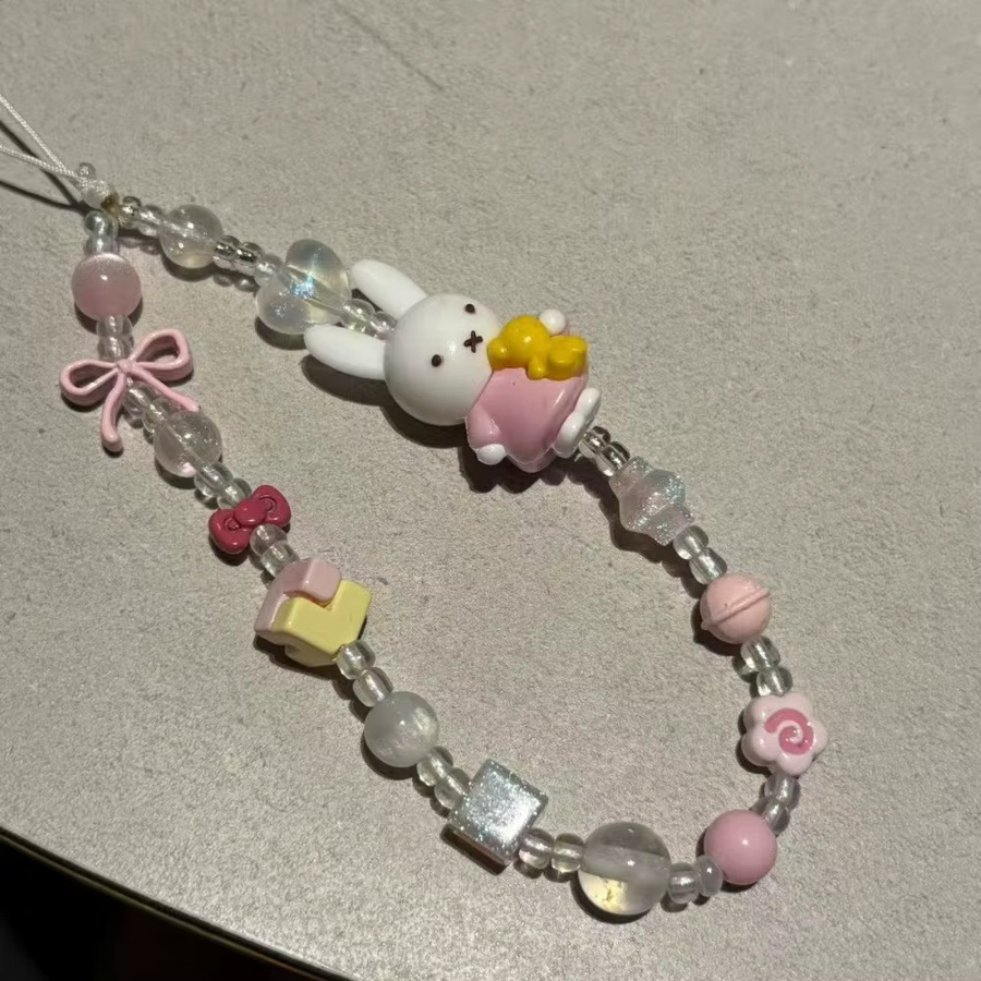 Miffy Handykette, Perlen, Rosa - Bild 3