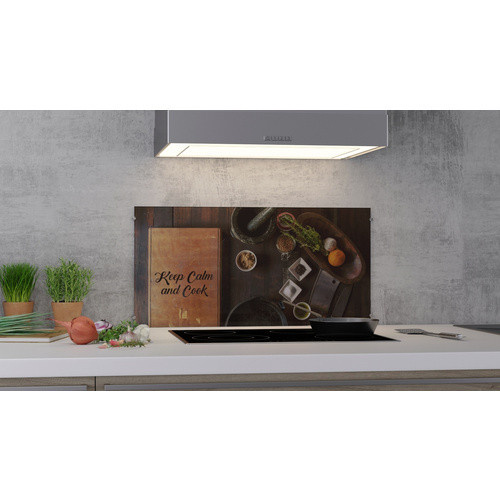NOVADOORS Glasboard Keep Calm and Cook, mehrfarbig, Glas, Breite: 80 cm, Höhe: 80 cm - Bild 1