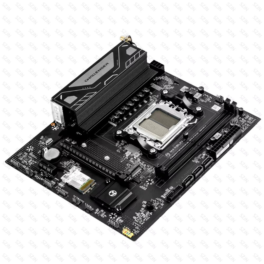 Maxsun B650M Motherboard mit AM5-Sockel für Ryzen 7000–9000, DDR5 Dual Channel und Onboard WIFI in Schwarz - Bild 3