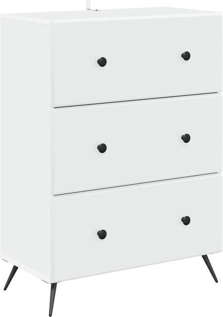 vidaXL Schubladenschrank Weiß aus Holzwerkstoff B/T/H: 66 x 34,5 x 90 cm - Bild 1