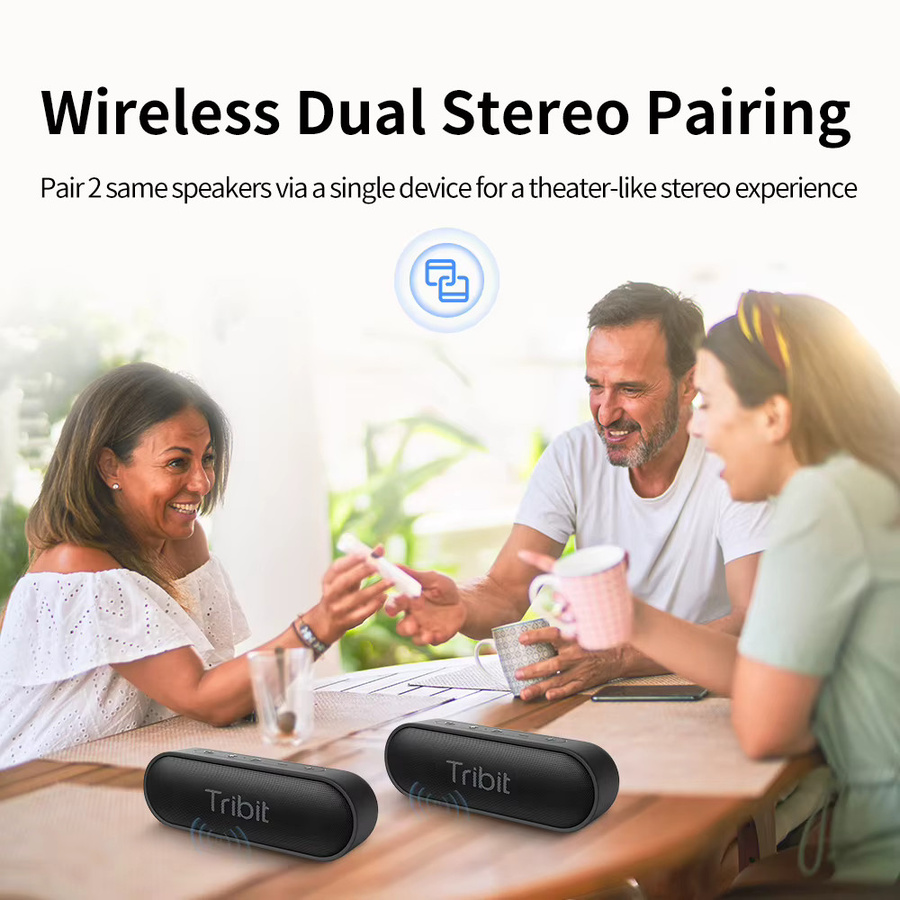 Tribit XSound Go Bluetooth-Lautsprecher in Schwarz mit 16W Klang, tiefem Bass und 24 Stunden Akkulaufzeit, IPX7 wasserdicht und Bluetooth 5.3 - Bild 6