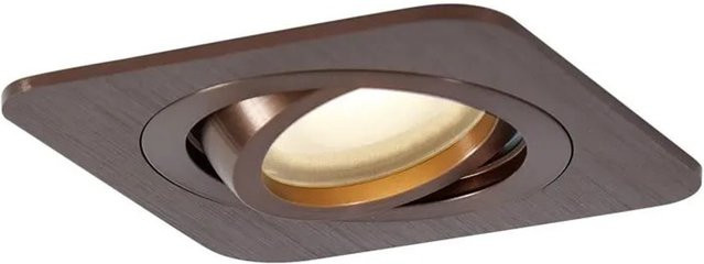 QAZQA Alberto Abgerundeter Einbaustrahler Dunkelbronze, GU10, IP44, Verstellbar, Durchmesser: 50 mm - Bild 1