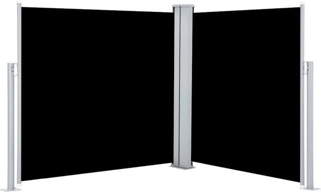 vidaXL Ausziehbare Seitenmarkise Schwarz aus Polyester und Stahl, B/H: 600 x 100 cm - Bild 1