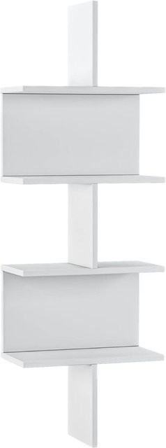 Mein-Regal Wandregal aus MDF Holz in Weiß, B/T/H: 45 x 22 x 132 cm - Bild 1