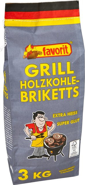 Favorit Grillbrikett Holzkohle FSC 3 kg - Bild 1